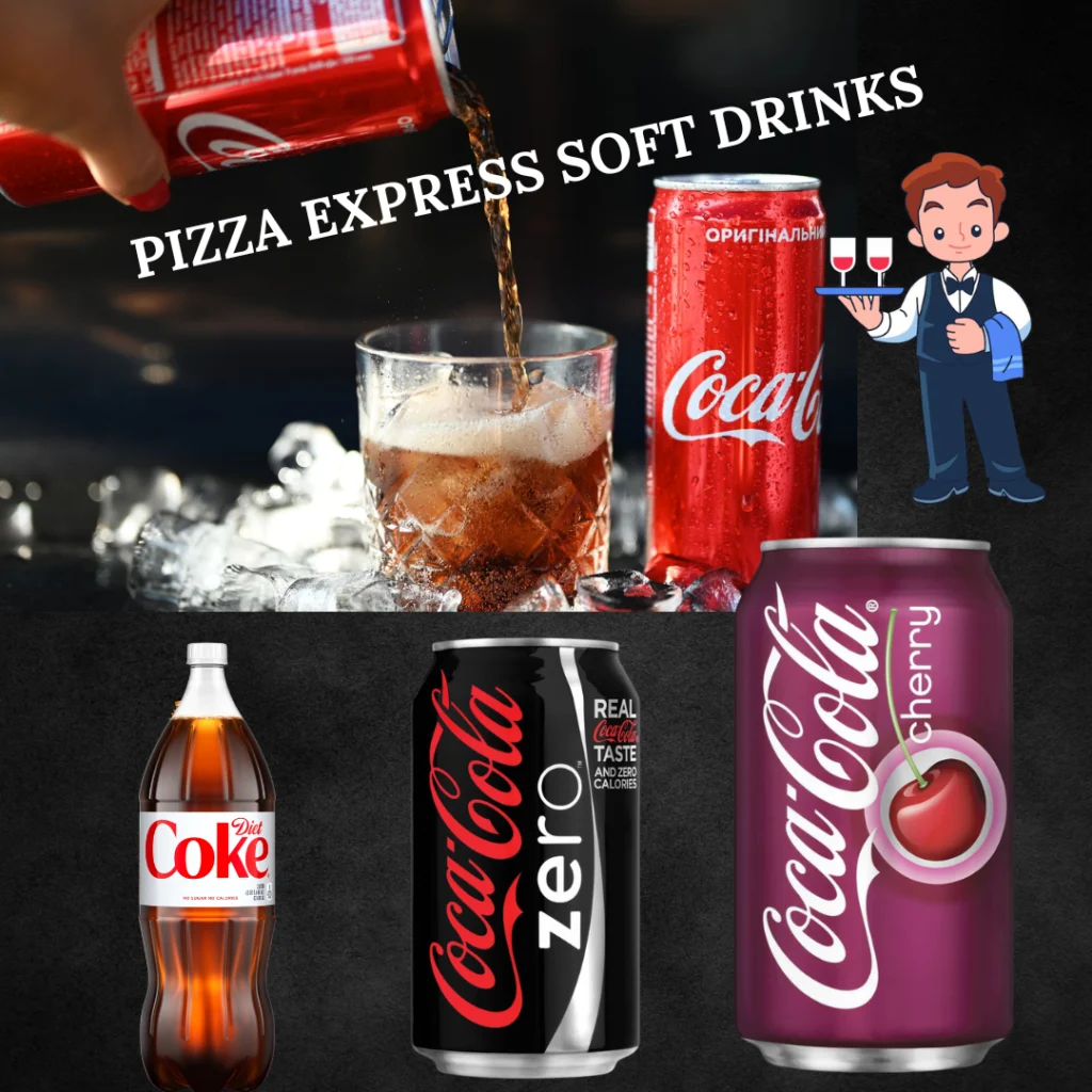 Special diet coke and cherry coke available in Pizza Express Drinks Menu with suitable price.