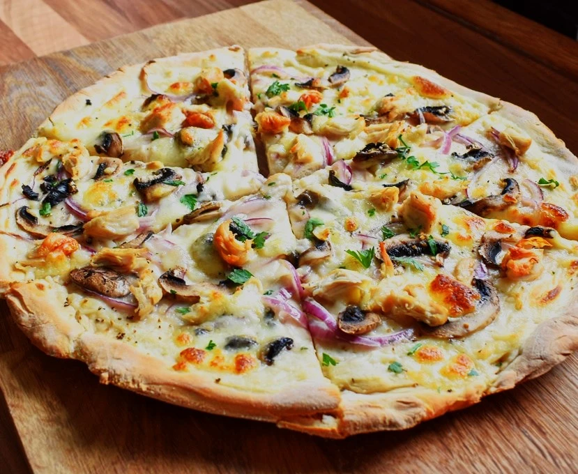 Special white pizza in Pizza Express Pizza Menu for those who want a lighter option.