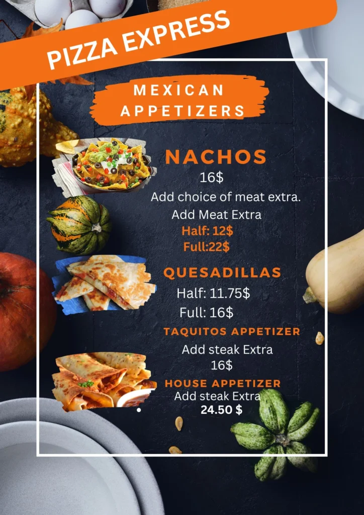 Discover Pizza Express Mexican Appetizers menu with prices